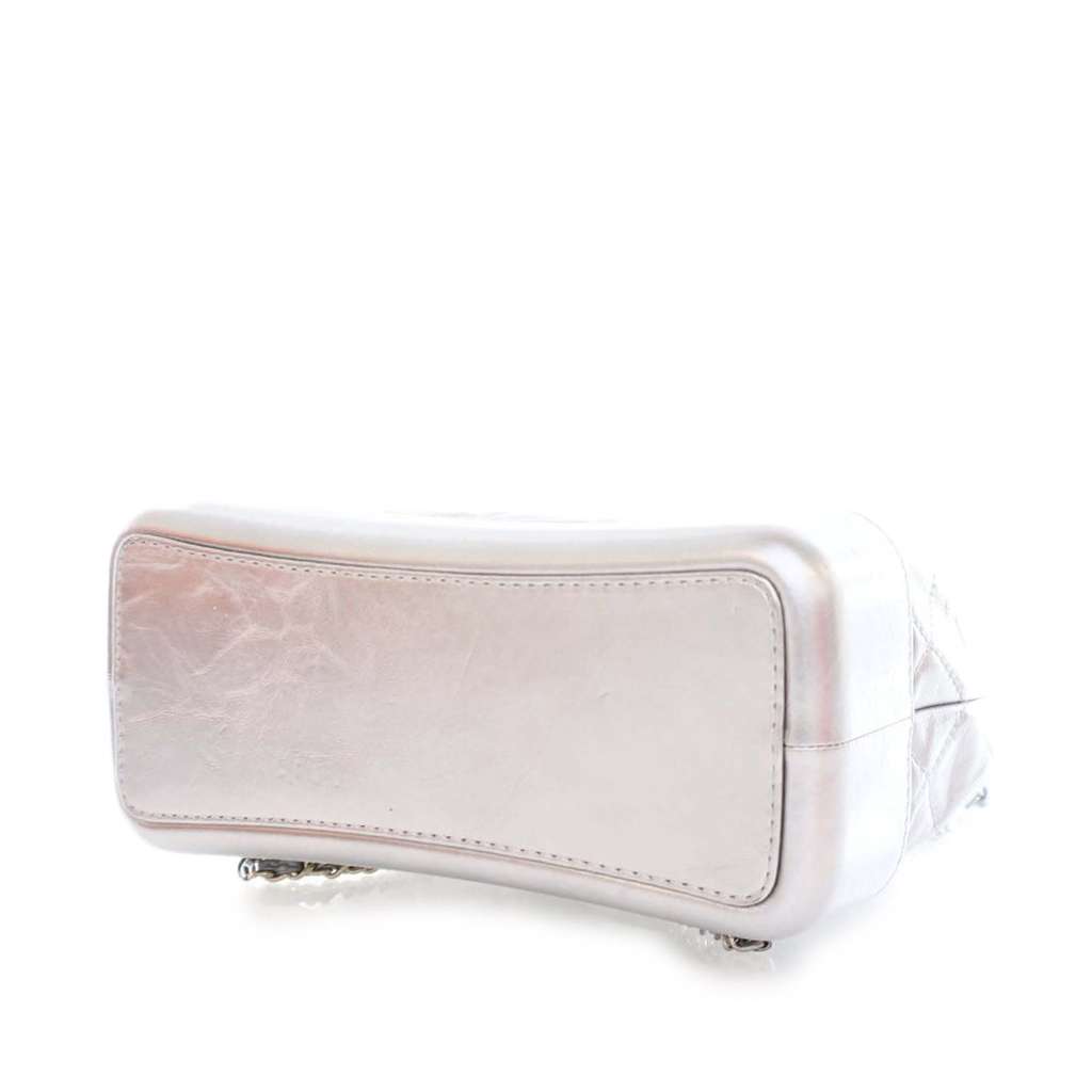Chanel Crumpled Metallic Calfskin Gabrielle Backpack - Side view