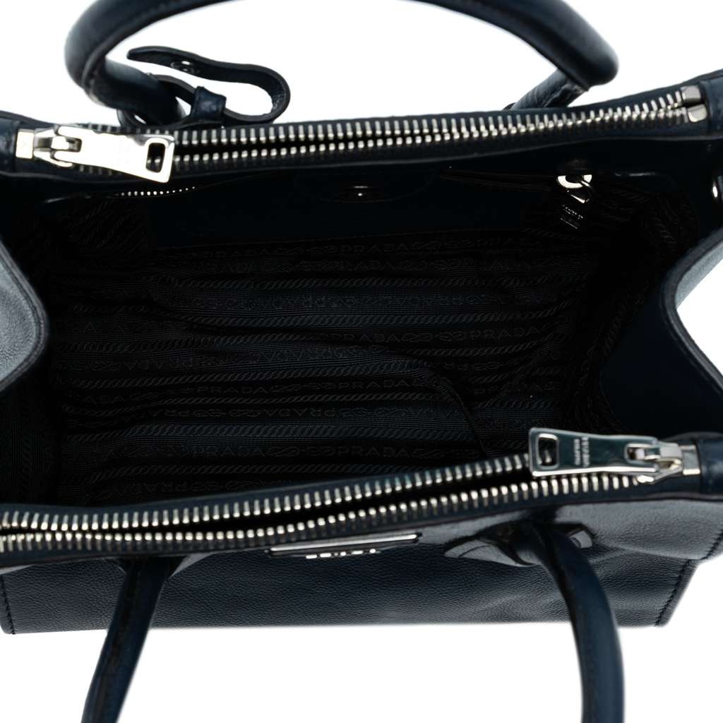 Prada Small Glace Calf Twin Pocket Satchel - 4