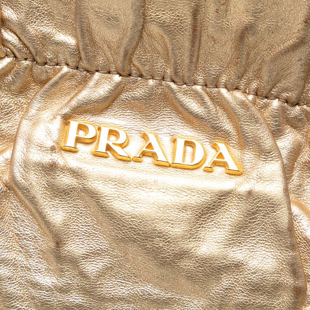 Prada Metallic Nappa Antique Bow Satchel - Side view