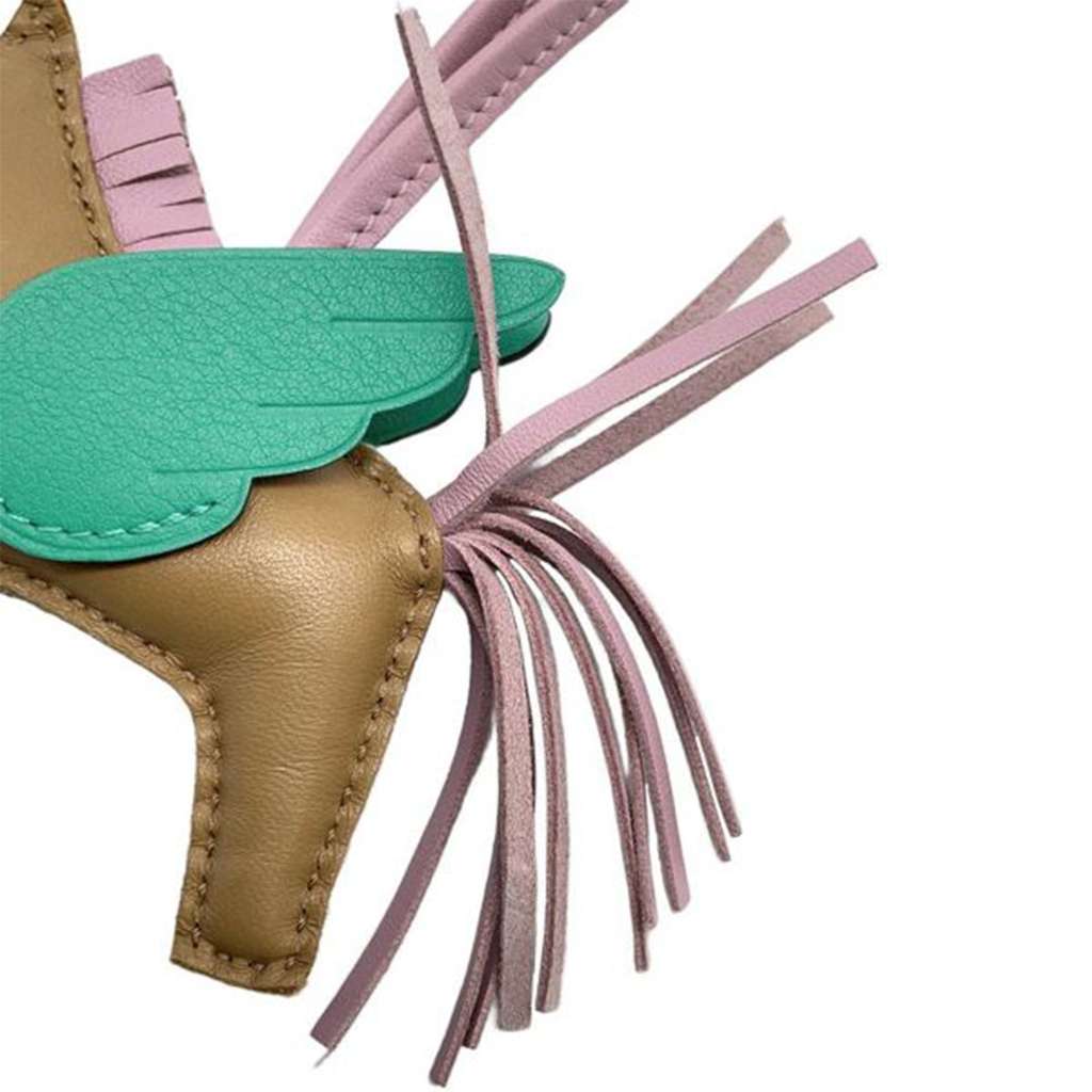 Hermès Milo Lambskin and Swift Rodeo Pegase Bag Charm PM - Side view