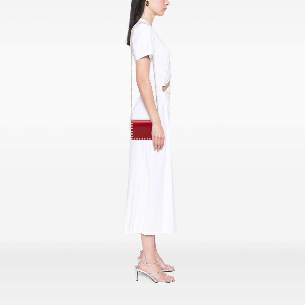 Valentino Leather Rockstud Chain Pouch - Detail 2