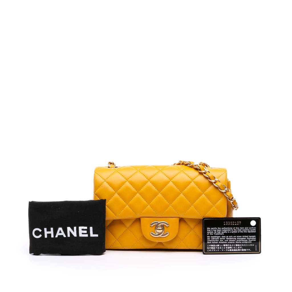 Chanel Mini Rectangular Classic Lambskin Single Flap - Image 15