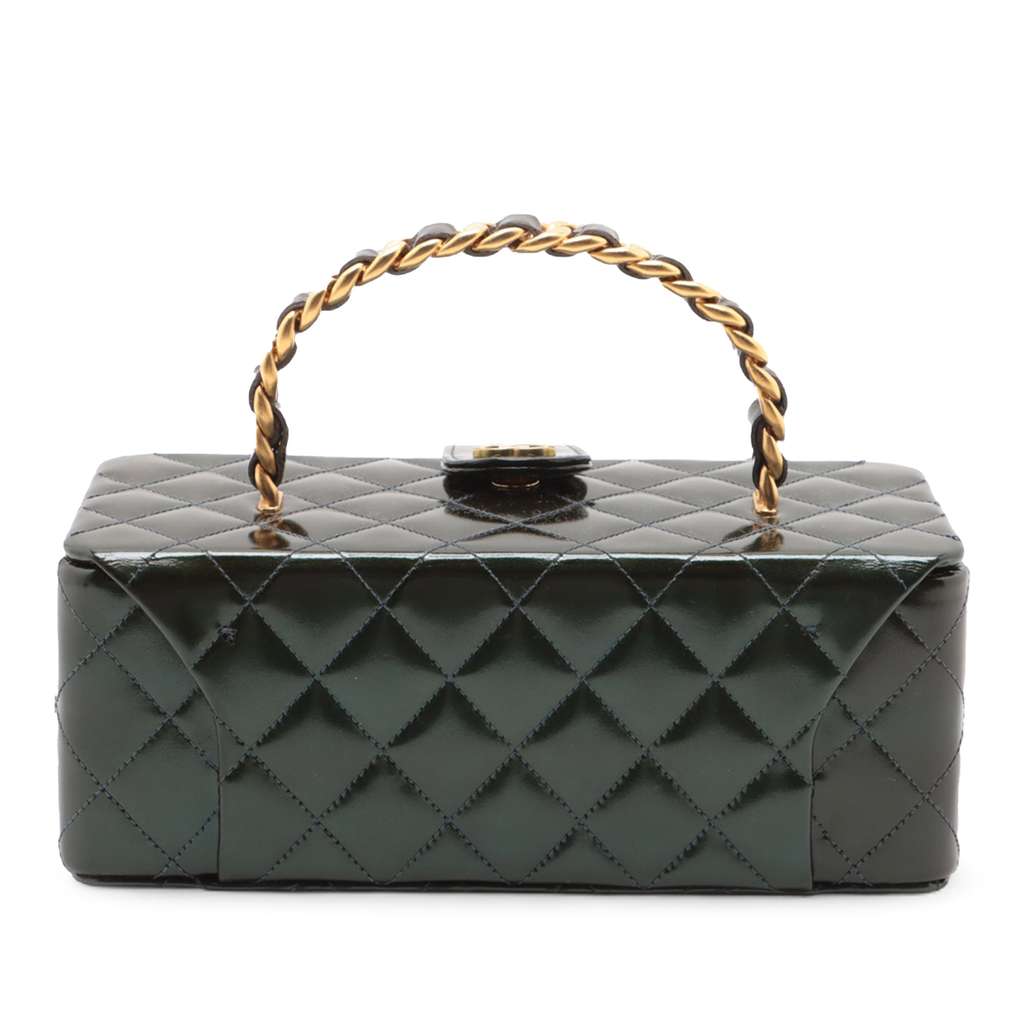 Chanel Quilted Patent Vanity Box - Back view