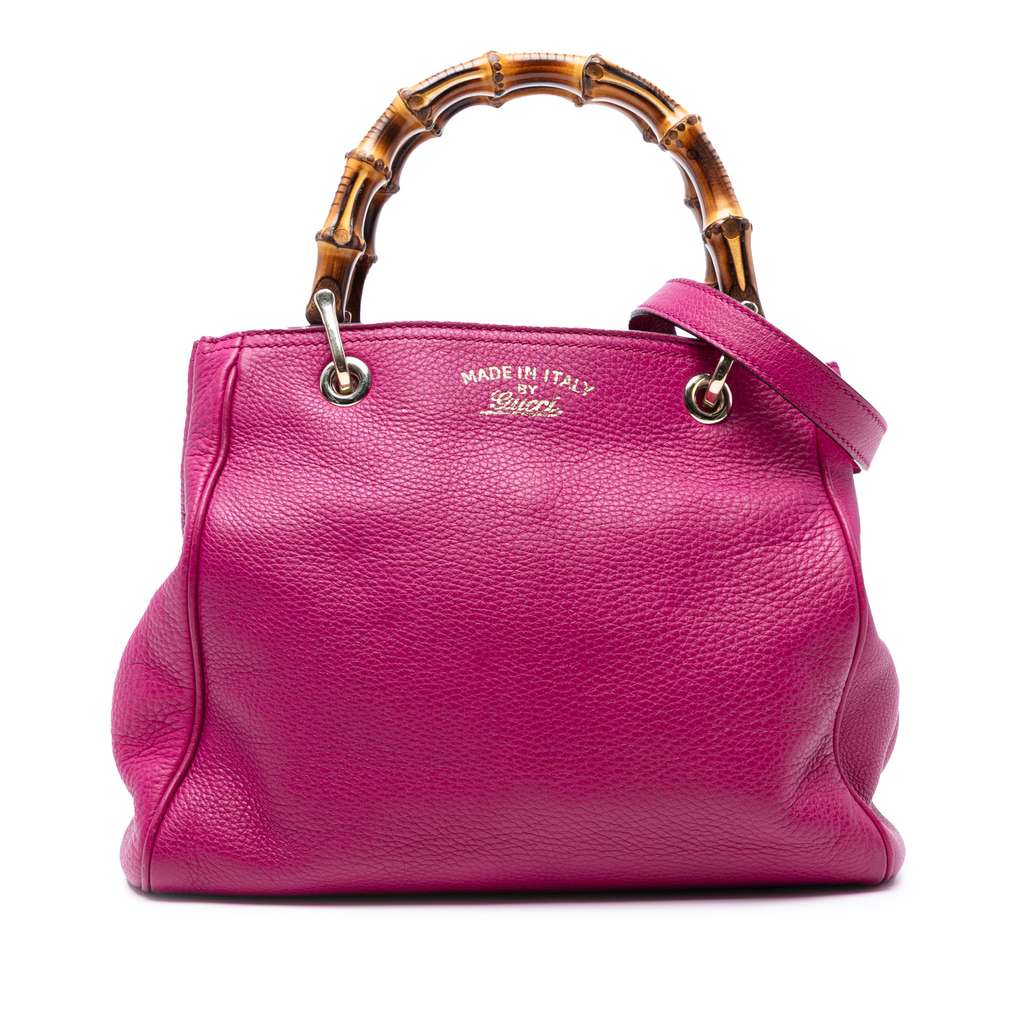 Gucci Small Calfskin Bamboo Shopper Satchel