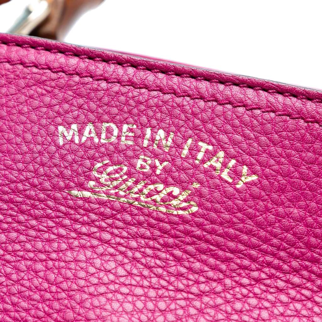 Gucci Small Calfskin Bamboo Shopper Satchel - Side view