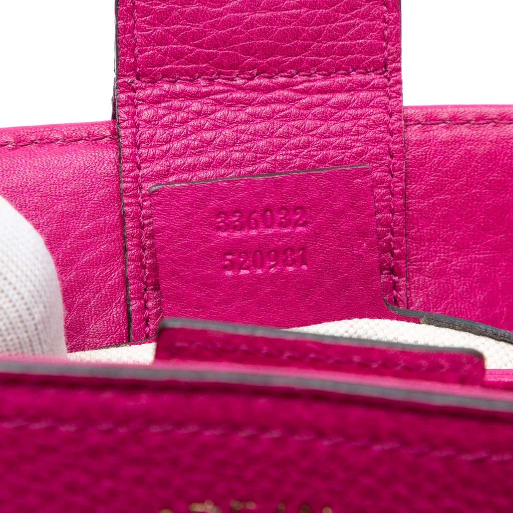 Gucci Small Calfskin Bamboo Shopper Satchel - Detail 1