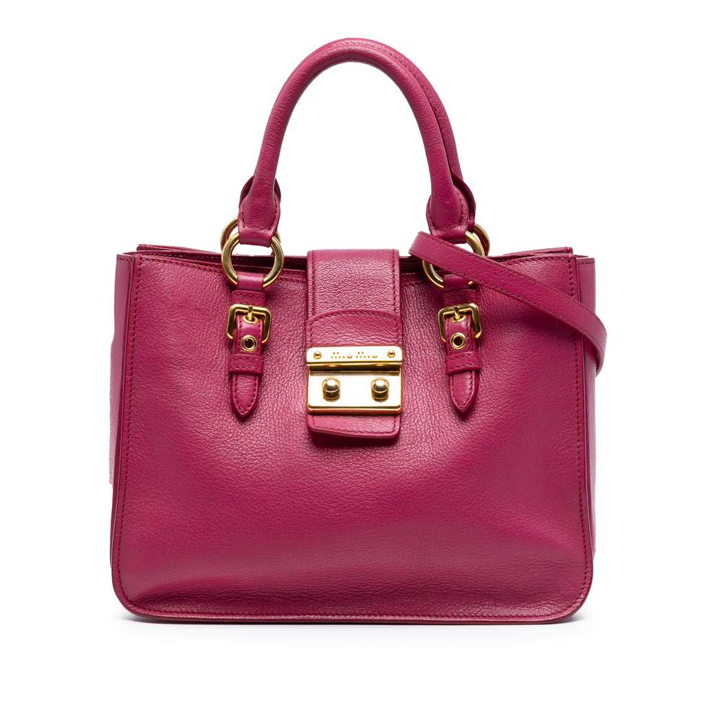 Miu Miu Goatskin Madras Satchel