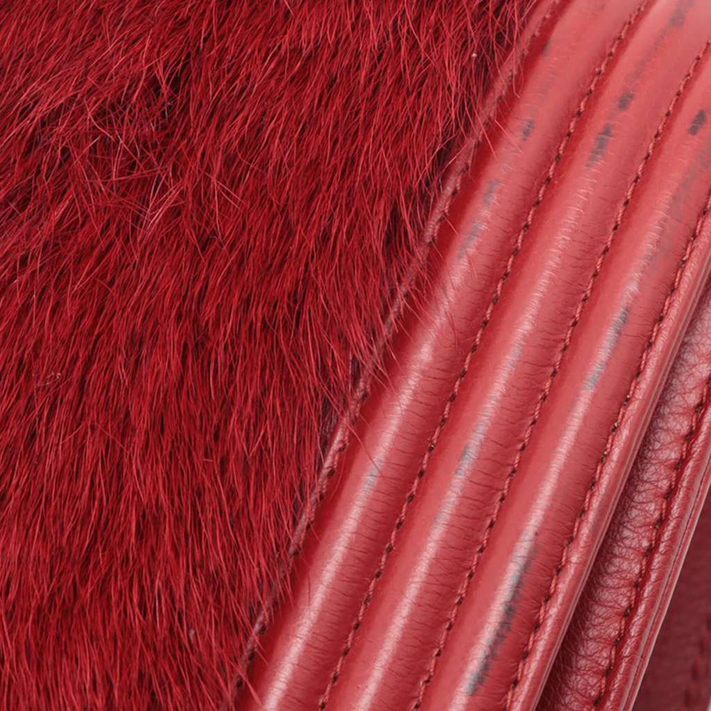 Chanel Old Medium Lambskin and Fur Boy Flap - Image 10