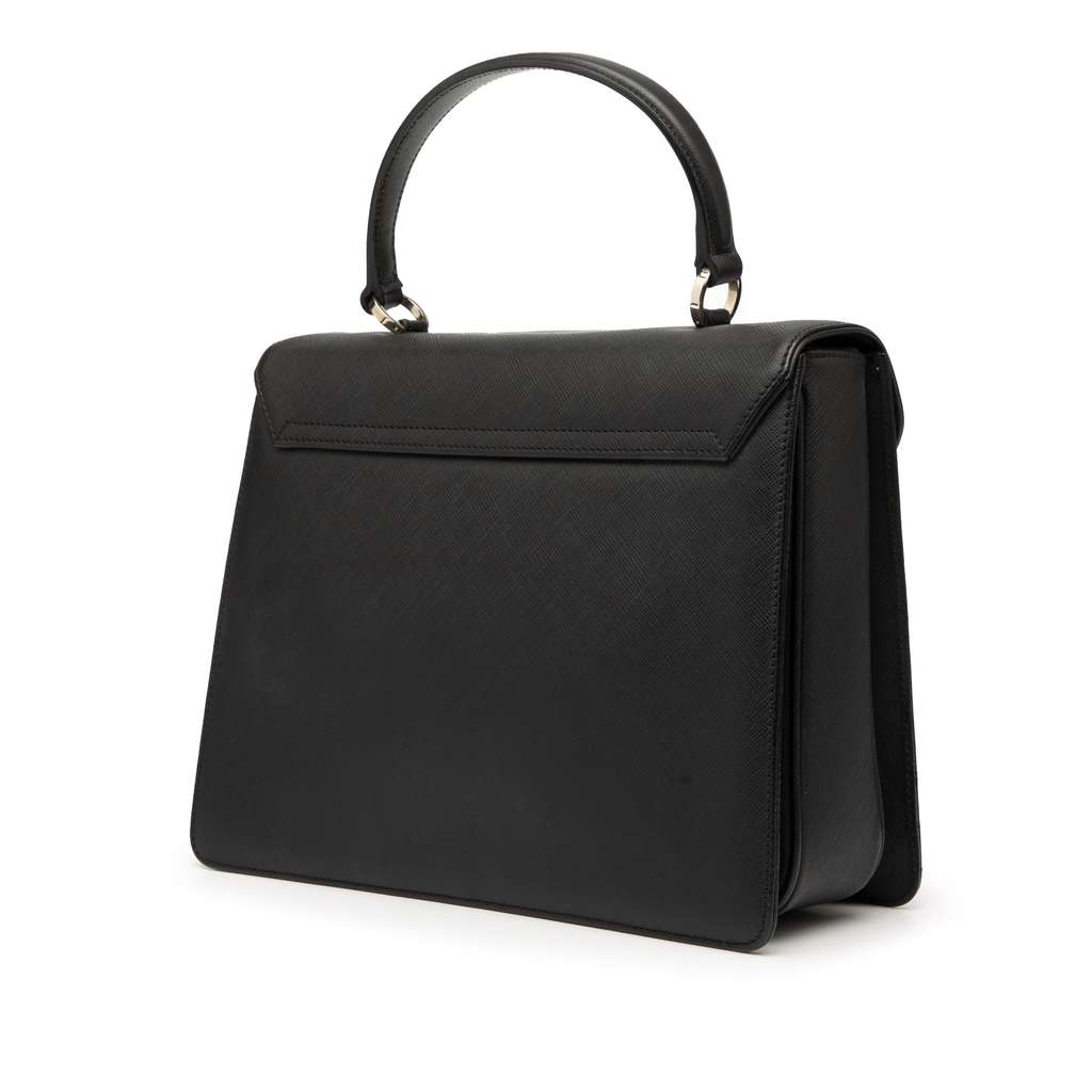 Salvatore Ferragamo Gancini Leather Katia Satchel - Back view