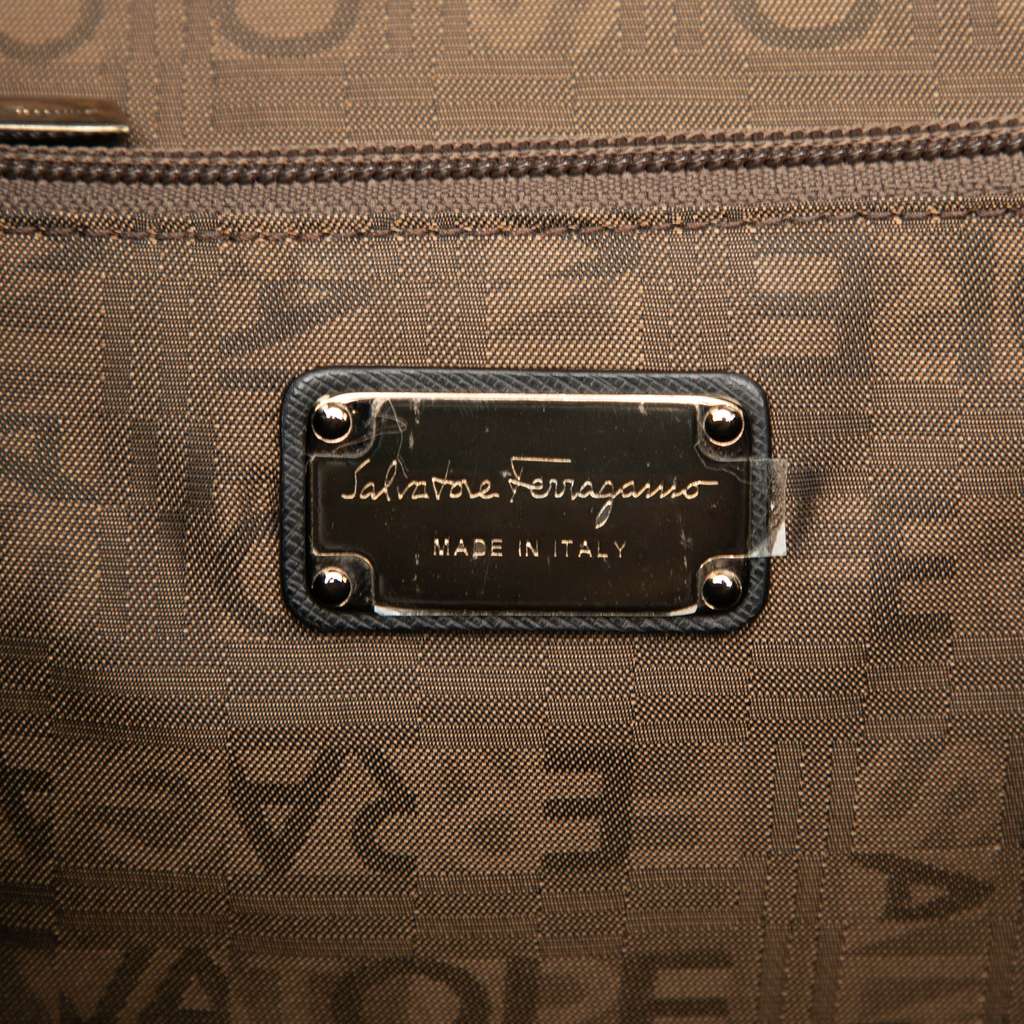 Salvatore Ferragamo Gancini Leather Katia Satchel - Side view