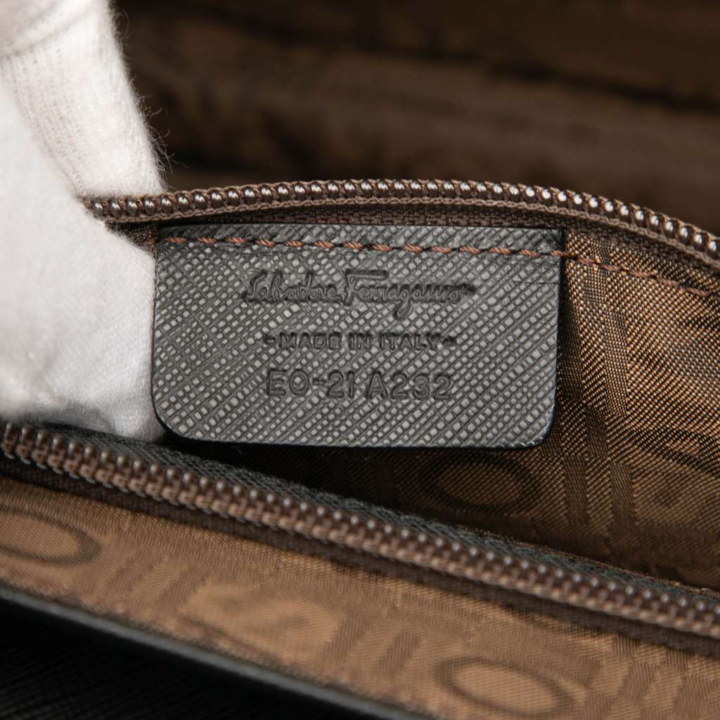 Salvatore Ferragamo Gancini Leather Katia Satchel - Detail 1