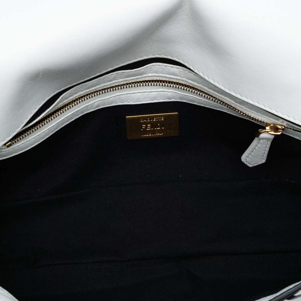 Fendi Joshua Vides California Sky Medium Embossed Leather Baguette Satchel - 4