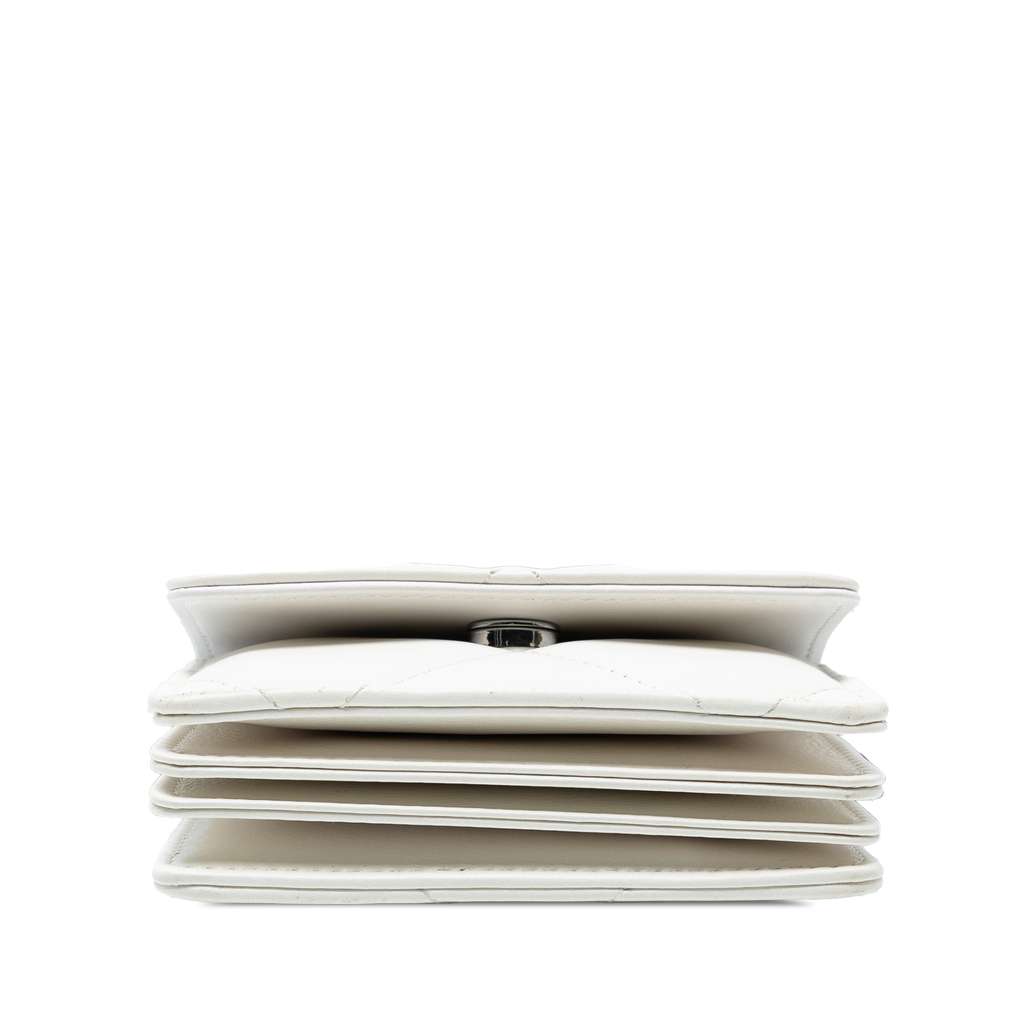 Chanel Lambskin 19 Flap Coin Purse With Chain - Image 6