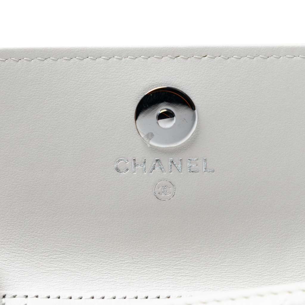 Chanel Lambskin 19 Flap Coin Purse With Chain - Side view