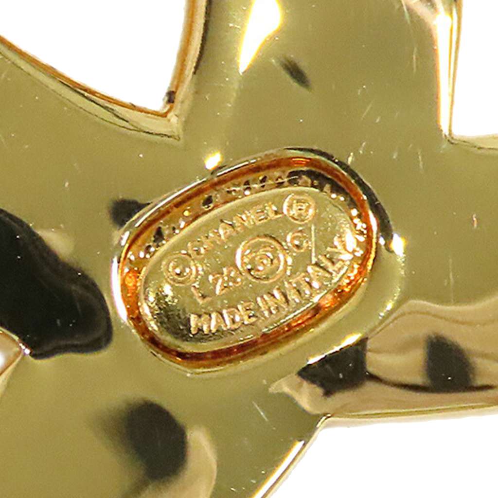 Chanel Gold Plated CC Rhinestone Brooch - Image 6