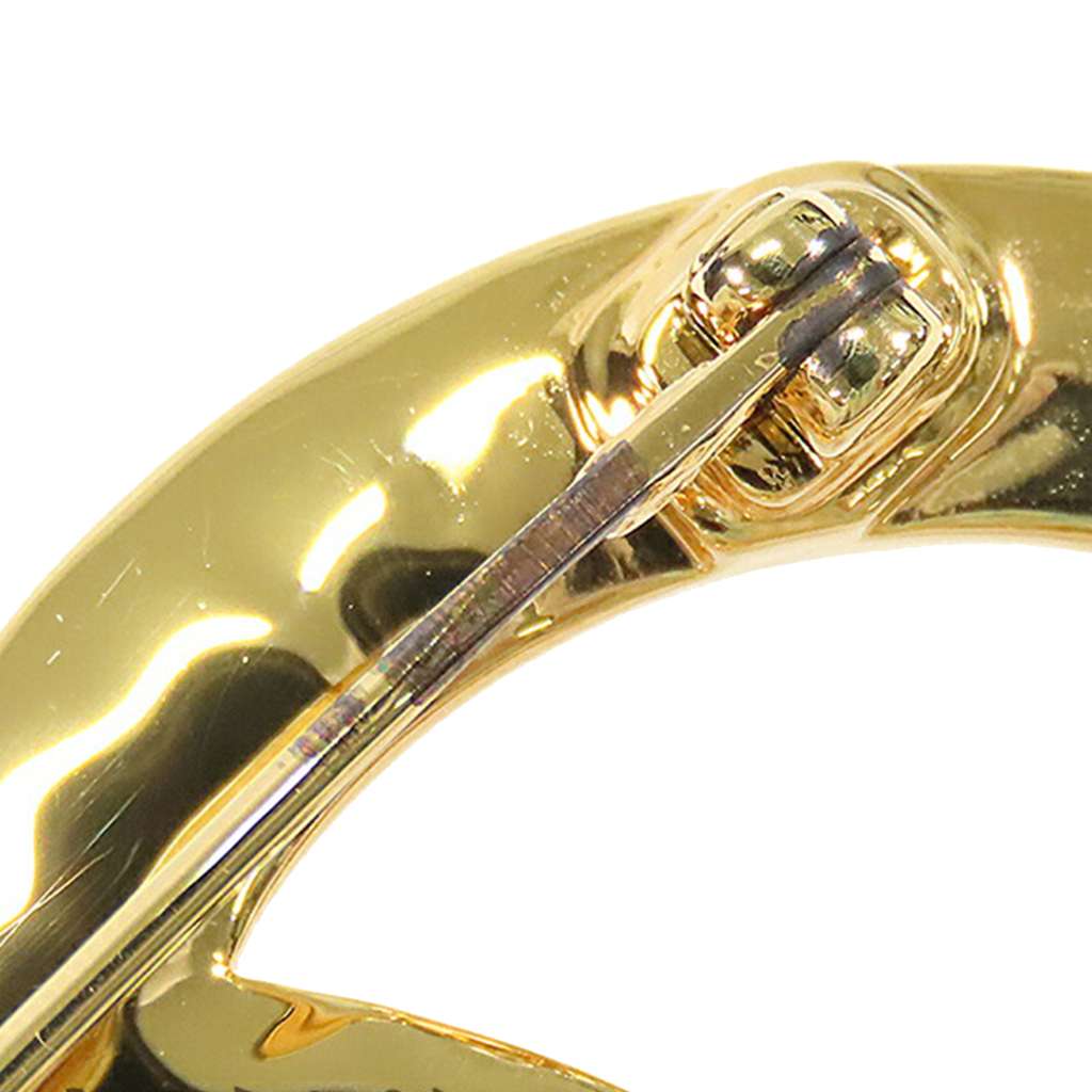 Chanel Gold Plated CC Rhinestone Brooch - Side view