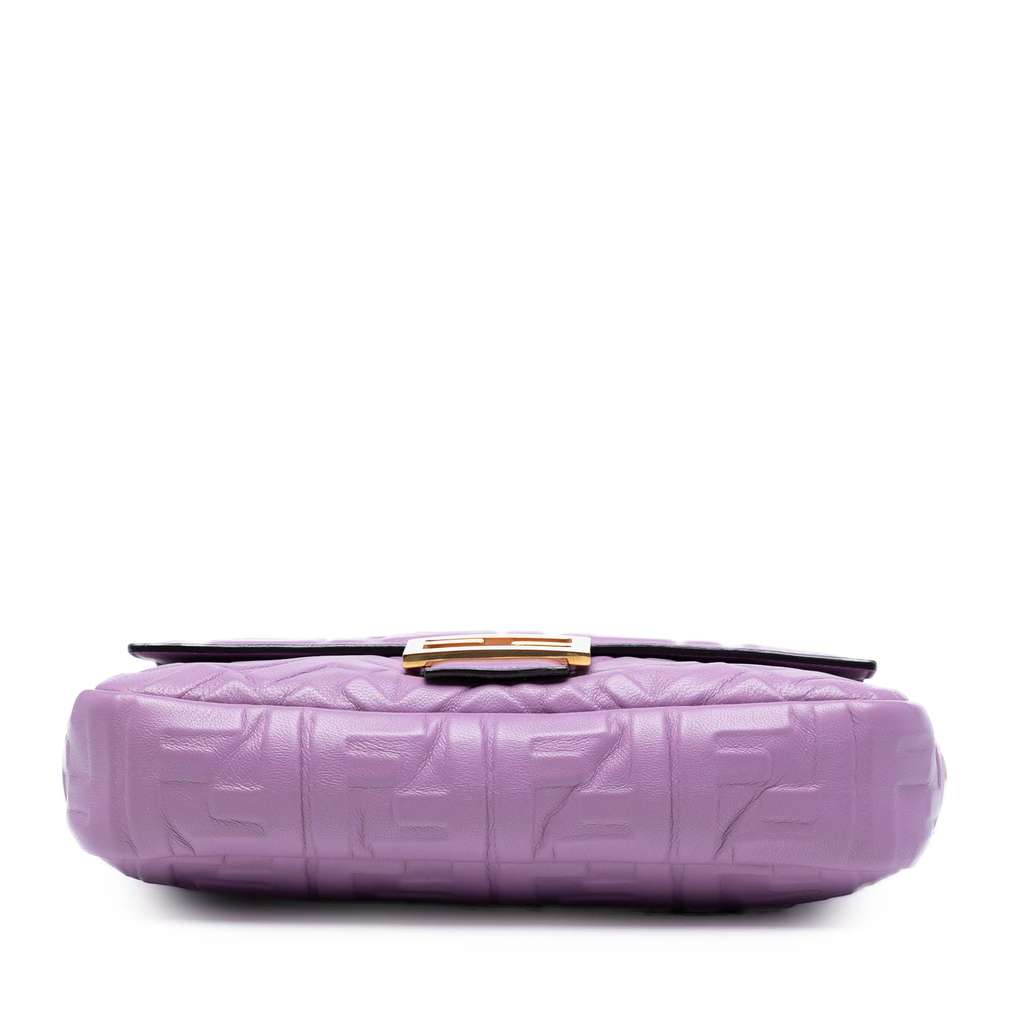 Fendi Zucca Embossed Leather Baguette Satchel - Image 6