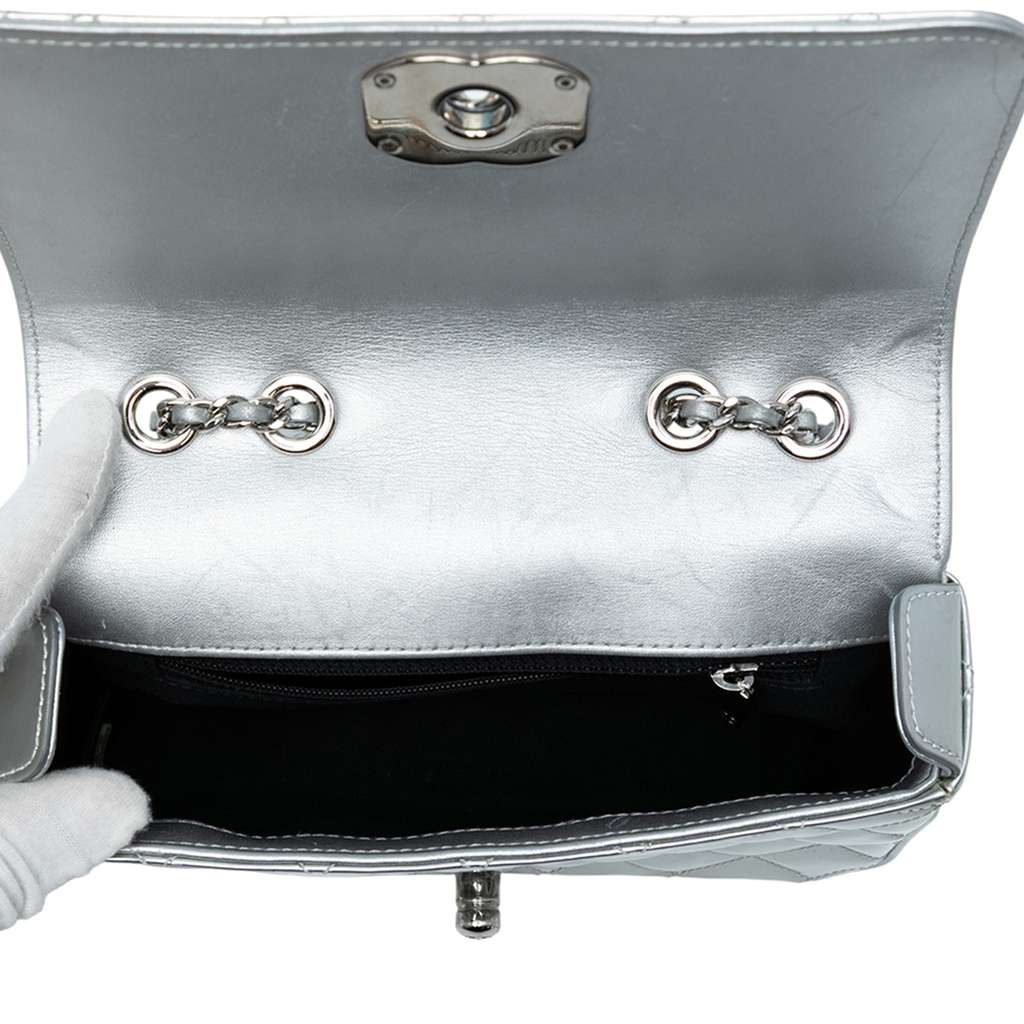 Chanel Small Metallic Patent Coco Boy Flap - 4