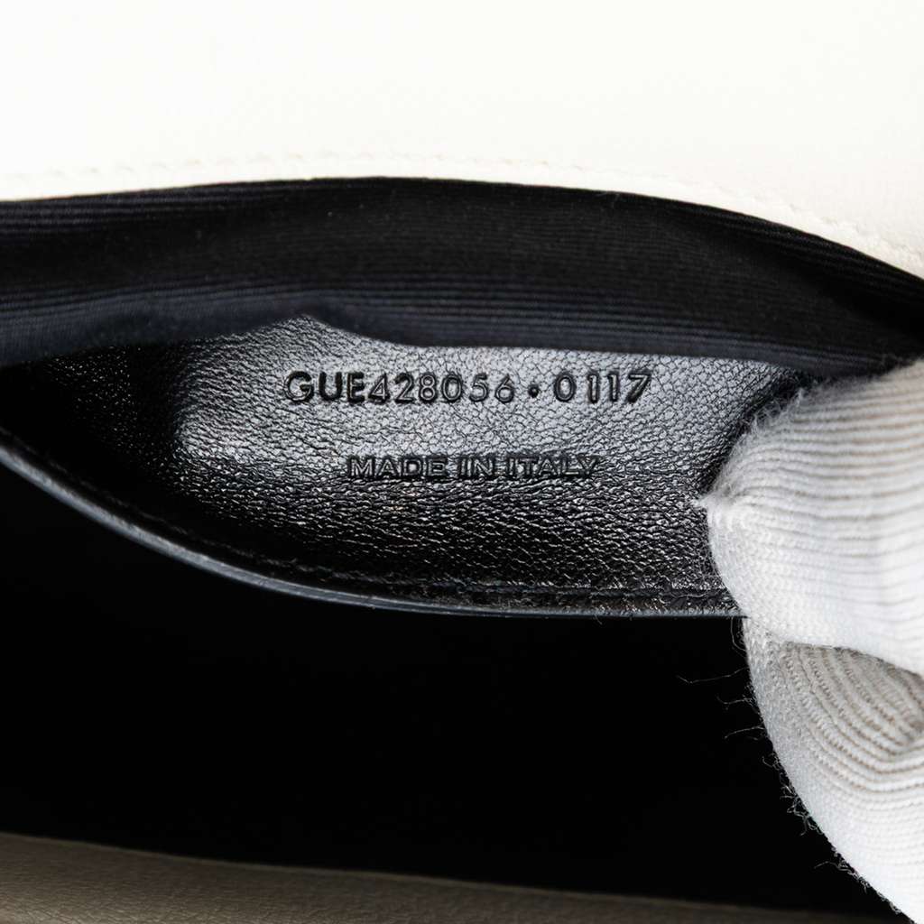 Saint Laurent Medium Chevron Sheepskin Monogram College Satchel - Side view