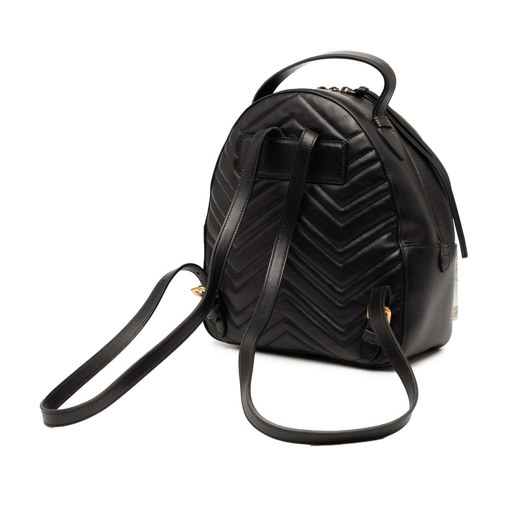 Gucci Small GG Marmont Matelasse Leather Animalier Backpack - Back view