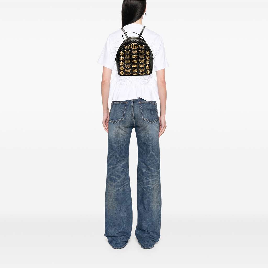 Gucci Small GG Marmont Matelasse Leather Animalier Backpack - Image 10