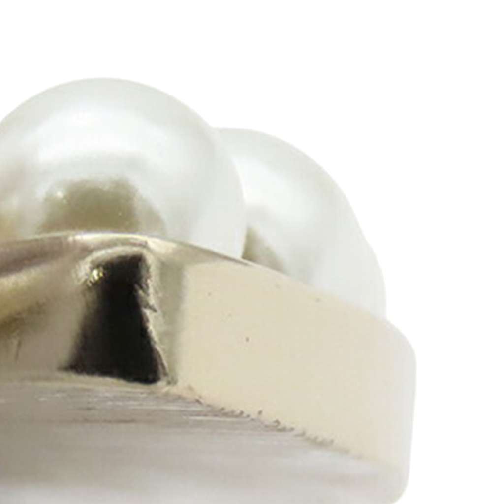 Chanel CC Gold Plated Faux Pearl and Rhinestones Brooch - Image 14