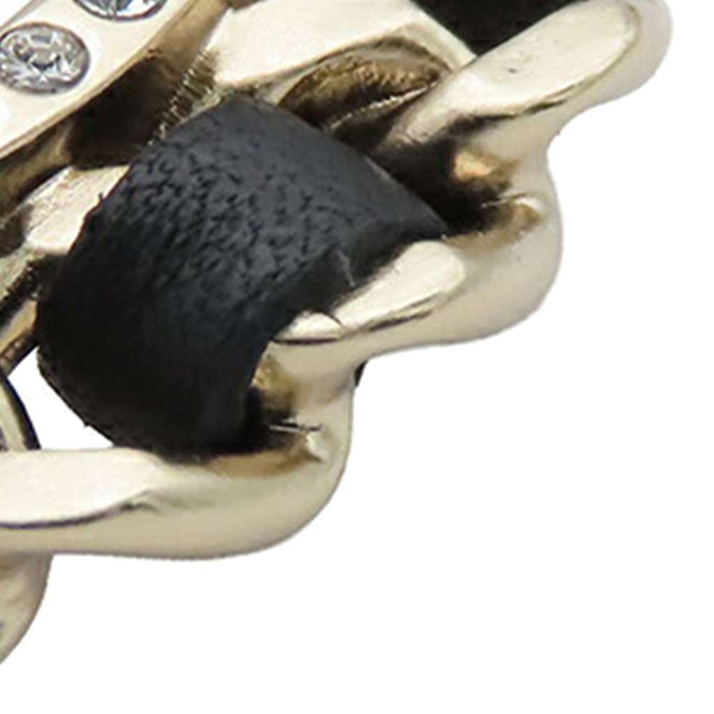 Chanel CC Gold Plated Faux Pearl and Rhinestones Brooch - Image 11