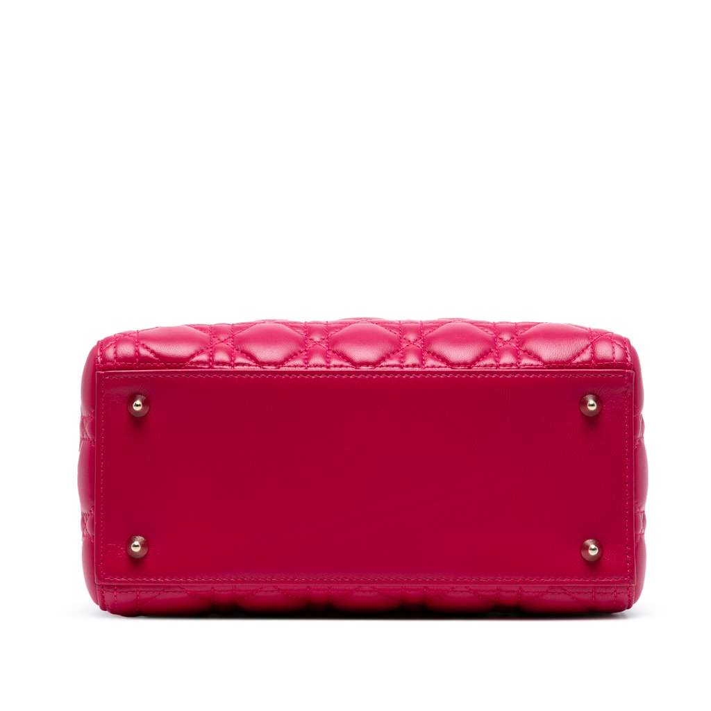 Dior Medium Lambskin Cannage Lady Dior - Image 6