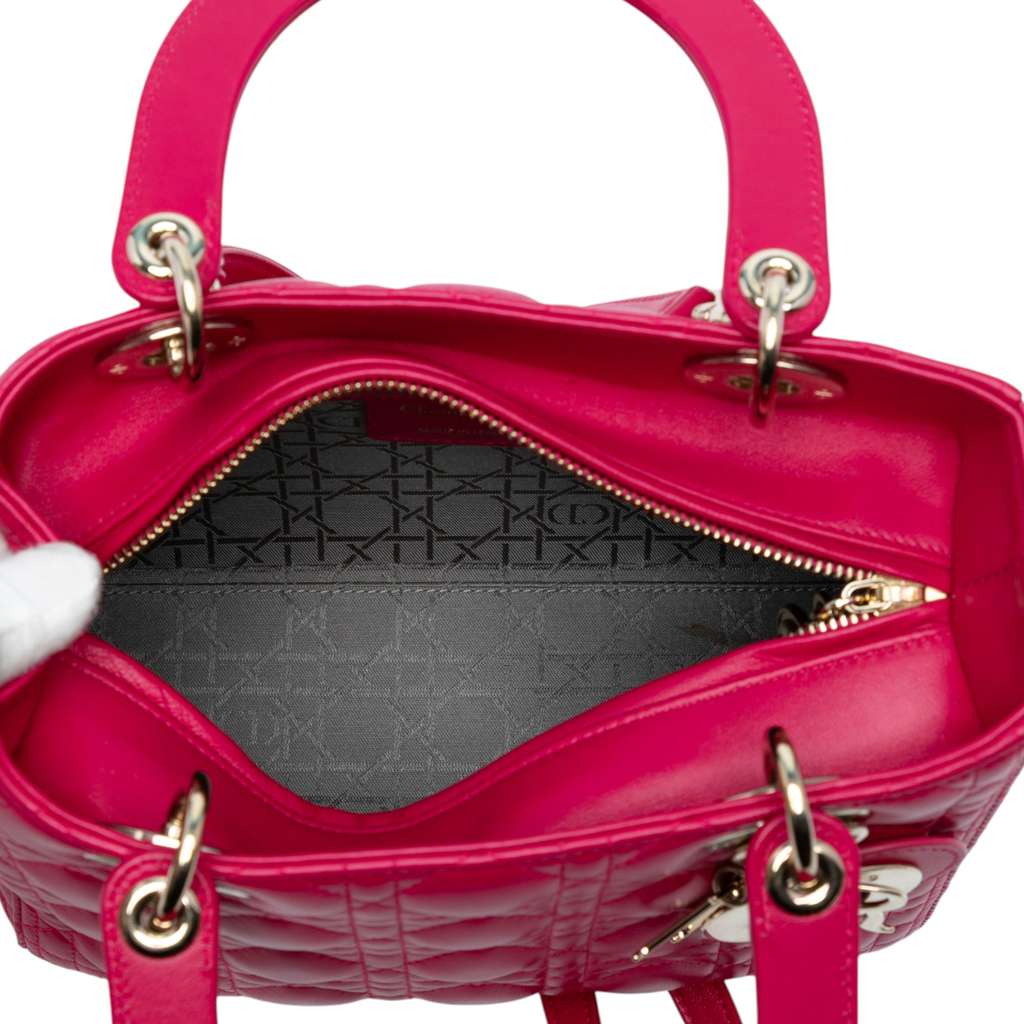 Dior Medium Lambskin Cannage Lady Dior - 4