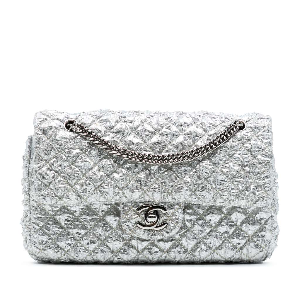 Chanel Small Classic Metallic Lame Bijoux Chain Double Flap