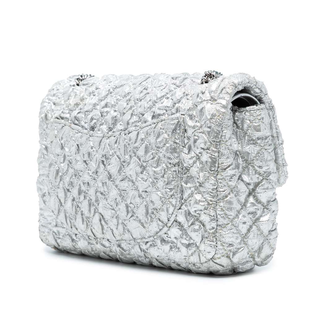Chanel Small Classic Metallic Lame Bijoux Chain Double Flap - Back view
