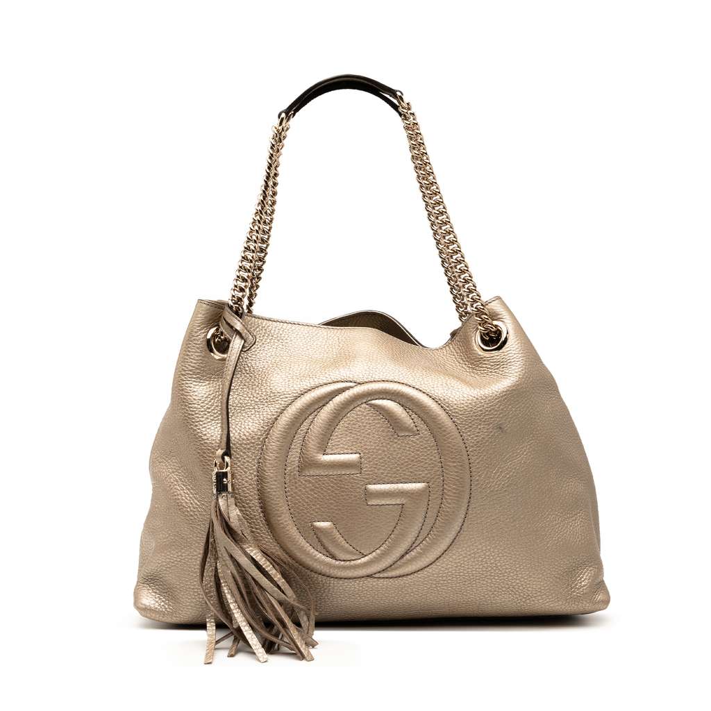 Gucci Medium Leather Soho Chain Tote