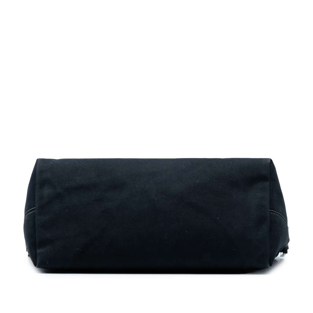 Fendi Canvas Baguette Shoulder Bag - Image 6