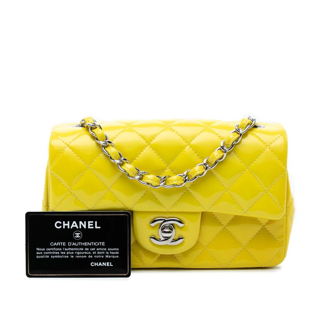 Chanel Mini Rectangular Classic Patent Single Flap - Image 10
