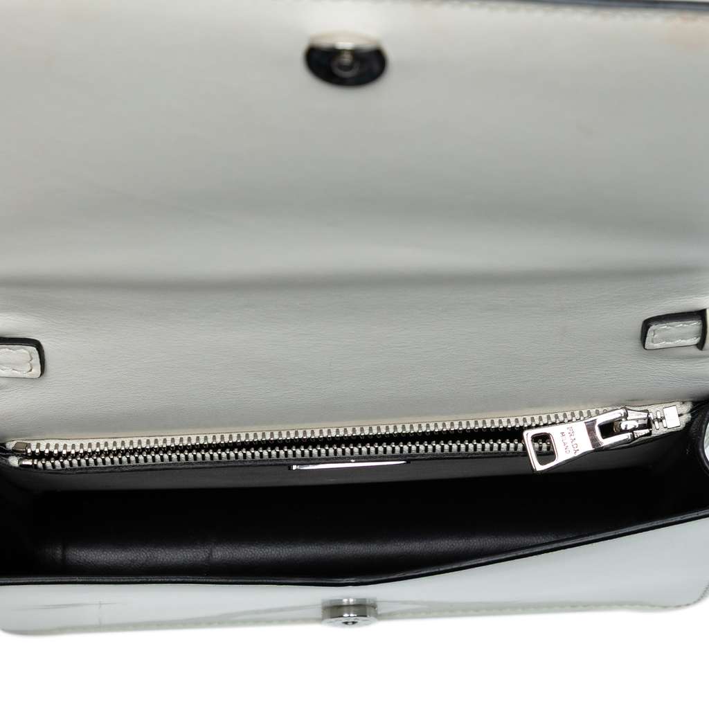 Prada Mini Brushed Leather Chain Crossbody - 4