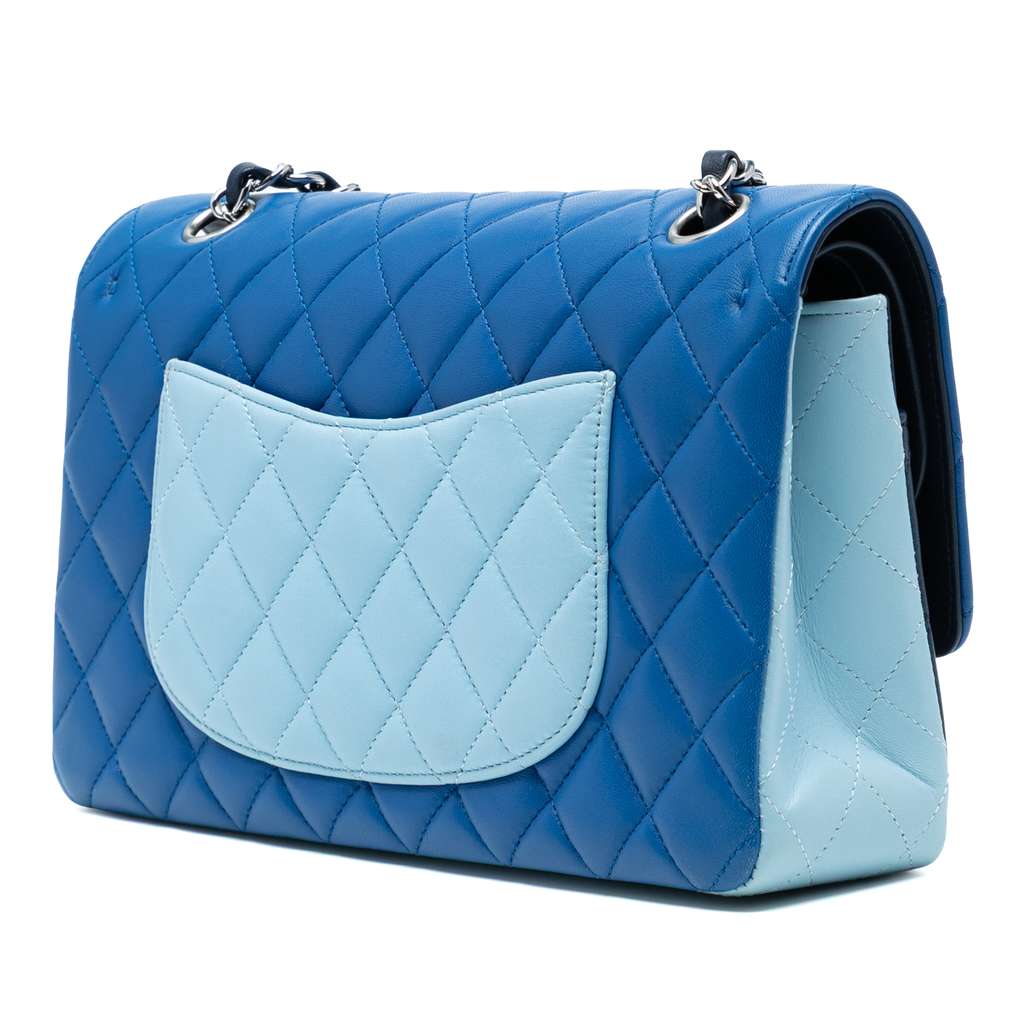 Chanel Medium Classic Tricolor Lambskin Double Flap - 2