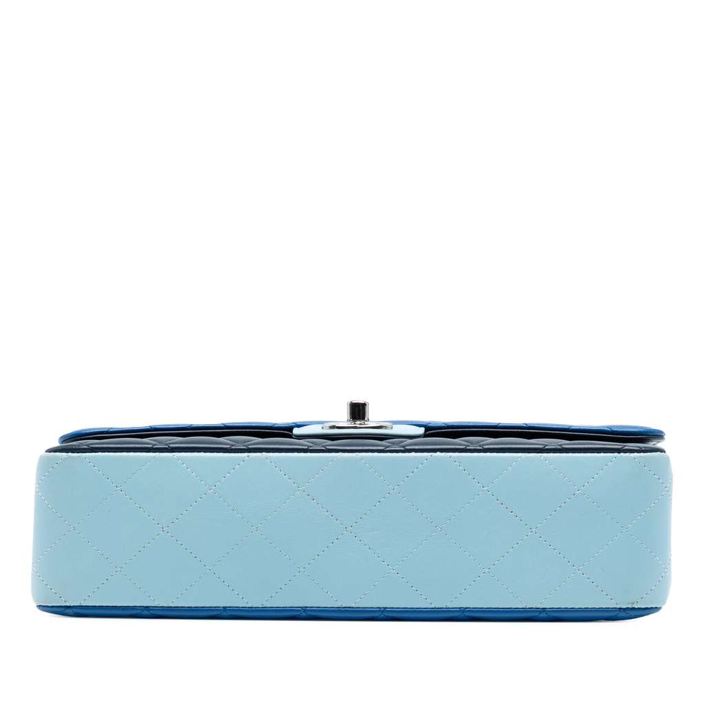 Chanel Medium Classic Tricolor Lambskin Double Flap - 3