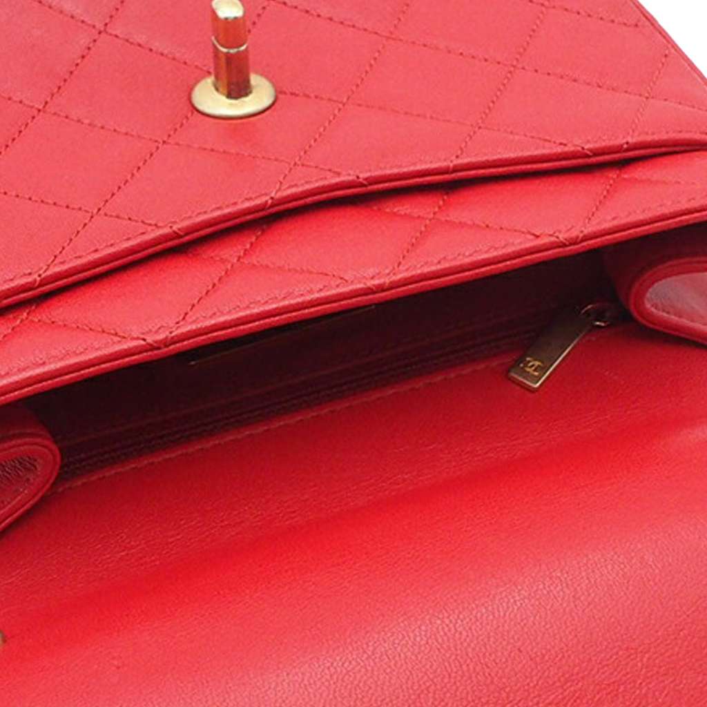 Chanel Quilted Lambskin Chain Infinity Top Handle Bag - 4