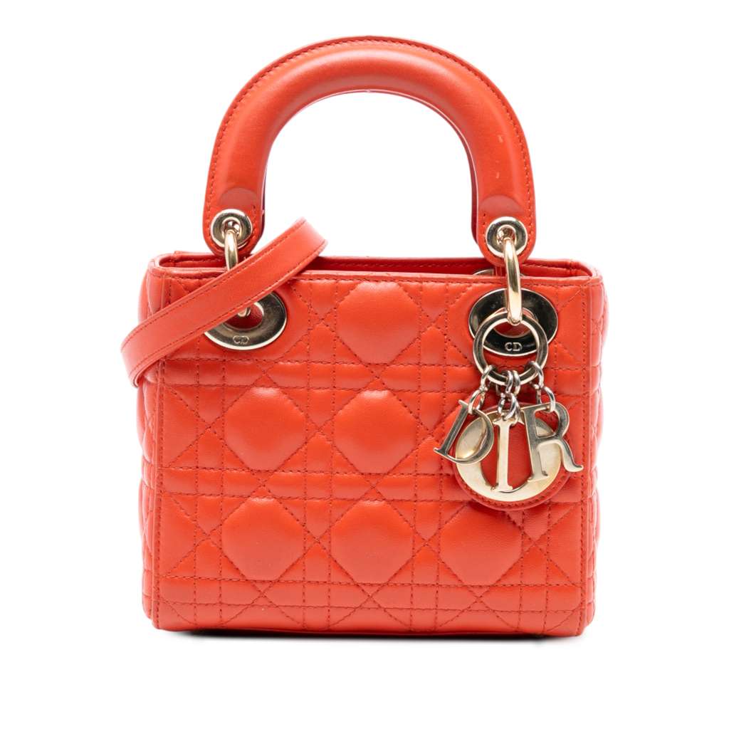 Dior Mini Lambskin Cannage Lady Dior