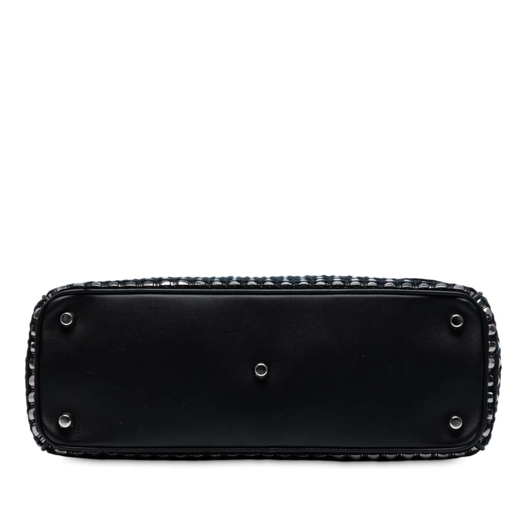 Dior Medium Metallic Tweed Patch Diorissimo Satchel - 3