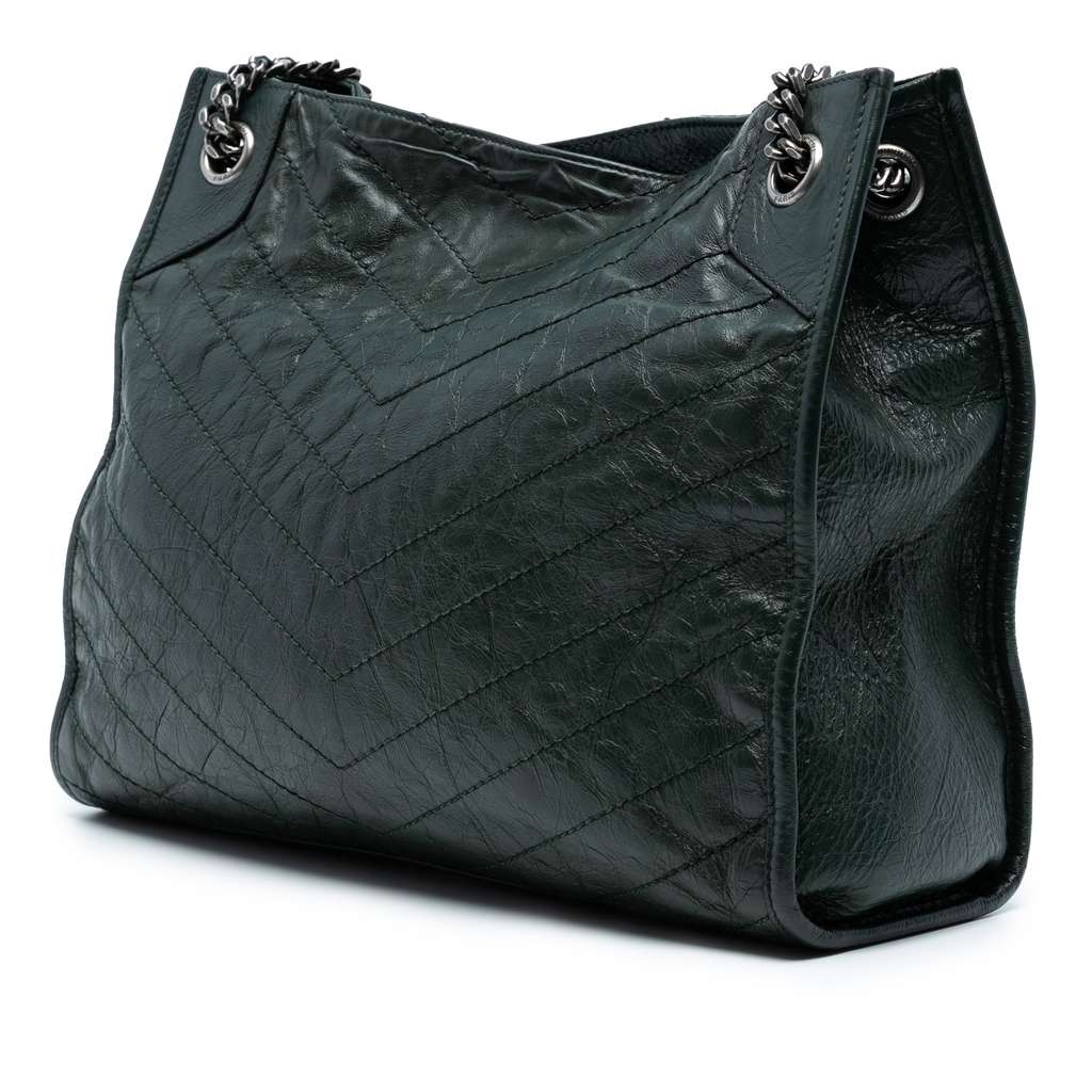 Saint Laurent Medium Crinkled Calfskin Monogram Niki Shopper Tote - 2