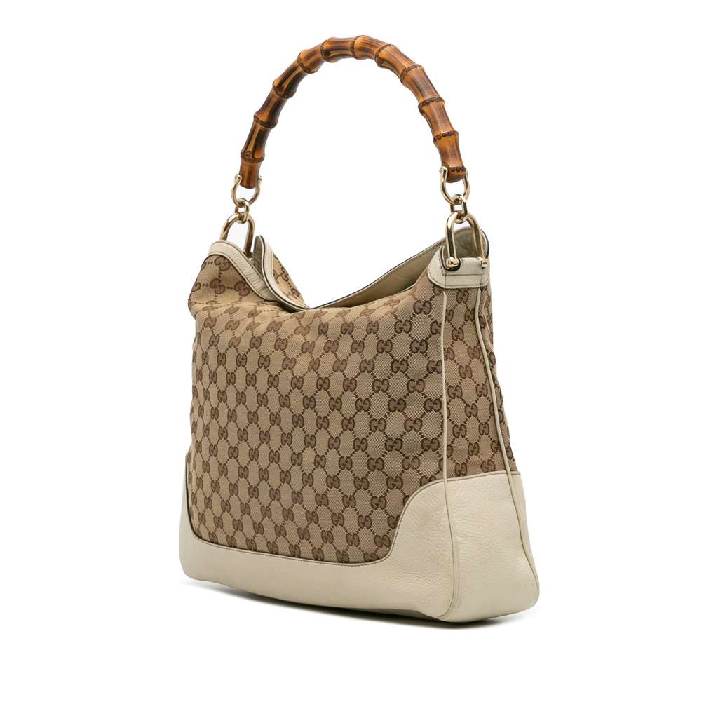 Gucci GG Canvas Bamboo Diana Satchel - 2