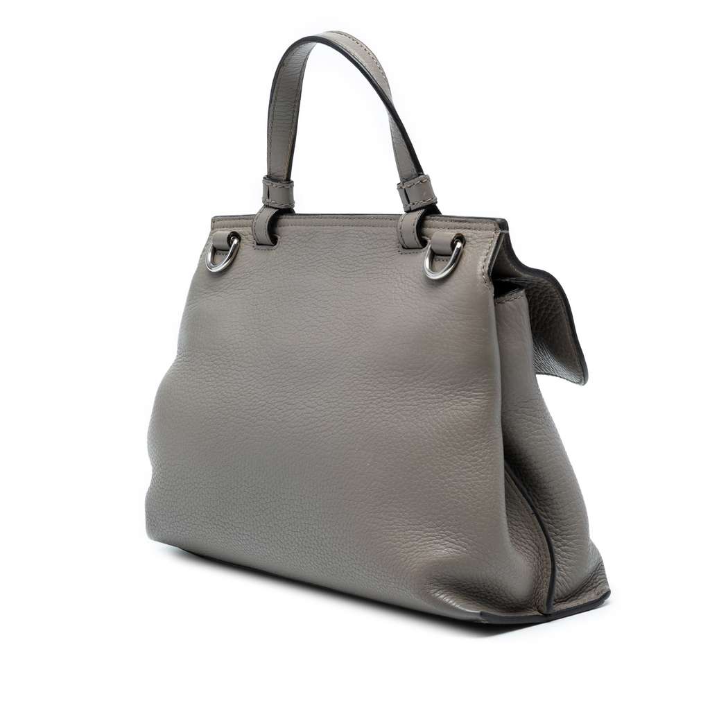 Gucci Small Leather Bamboo Daily Satchel - 2