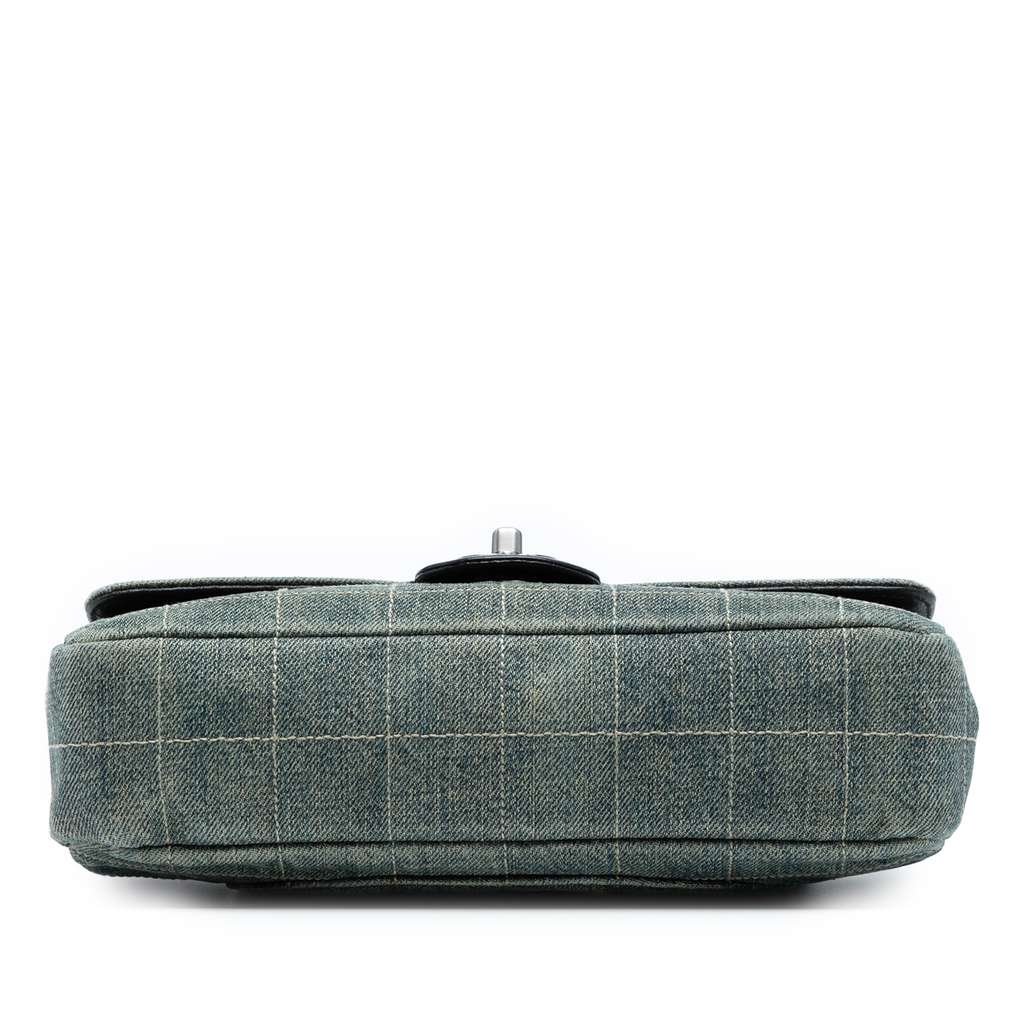 Chanel Medium Classic Chocolate Bar Denim Single Flap - 3