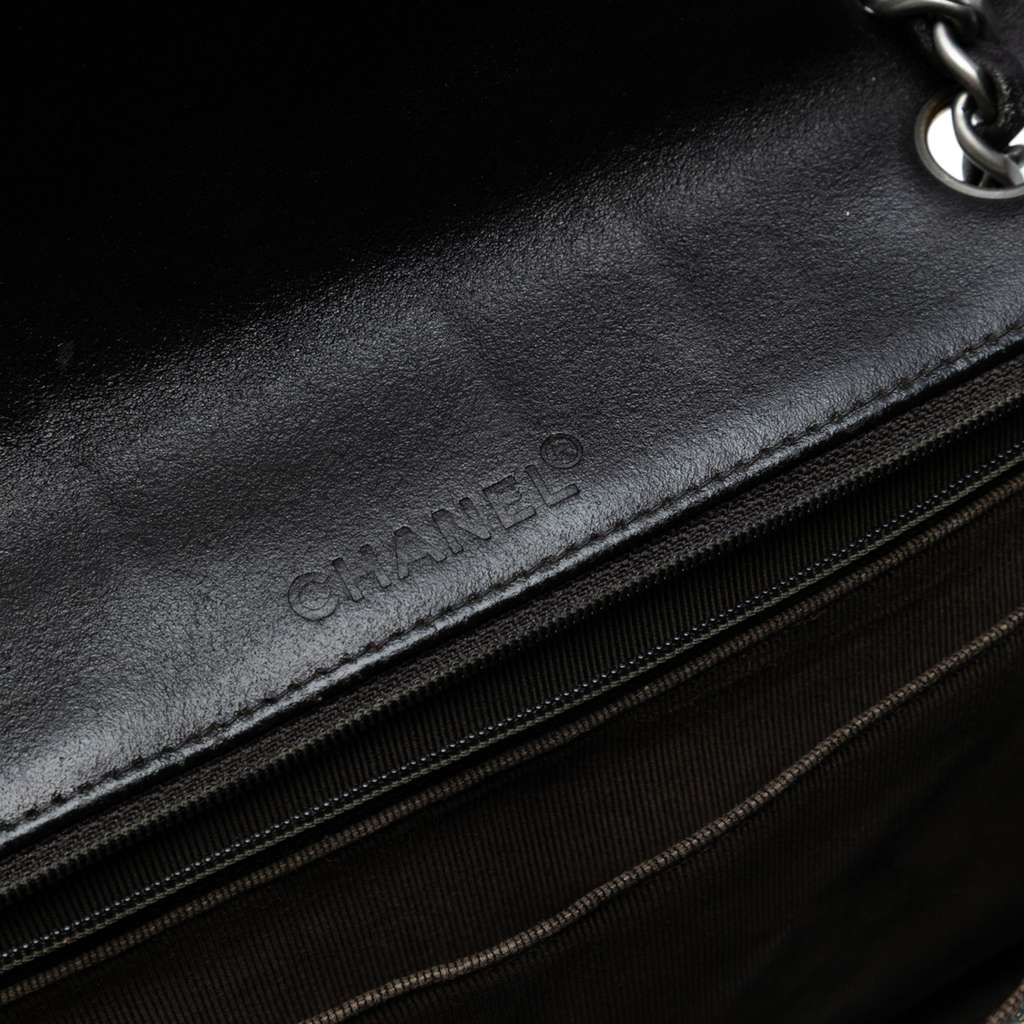 Chanel Medium Classic Chocolate Bar Denim Single Flap - 4