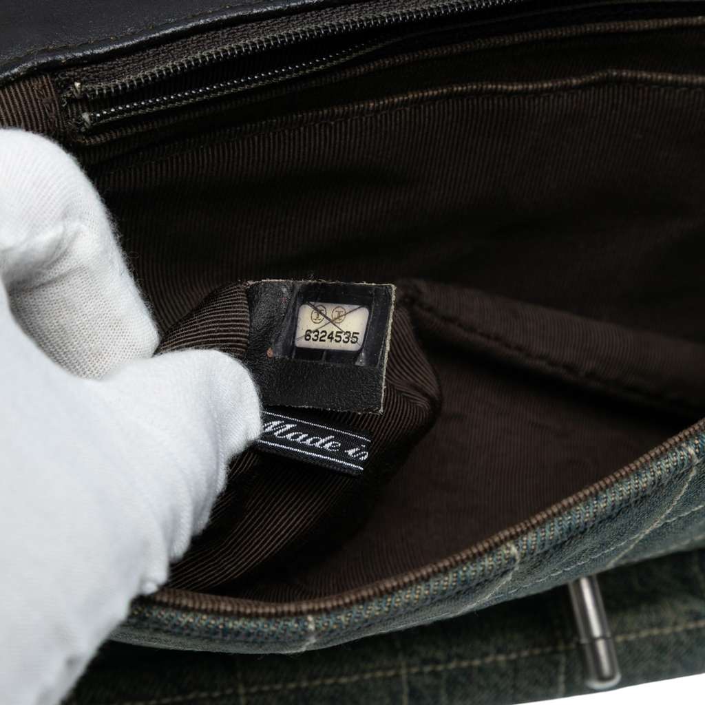 Chanel Medium Classic Chocolate Bar Denim Single Flap - 5