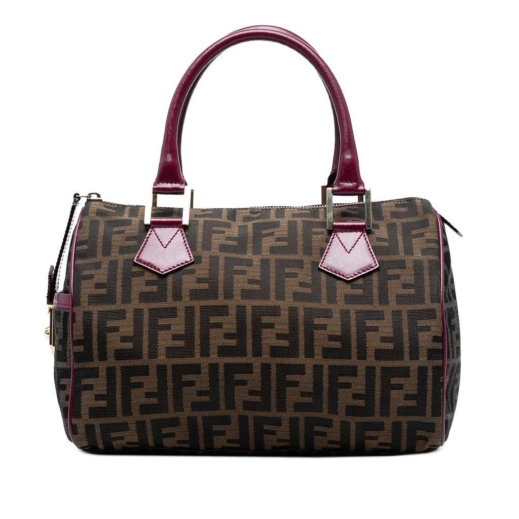 Fendi Zucca Canvas Boston Bag