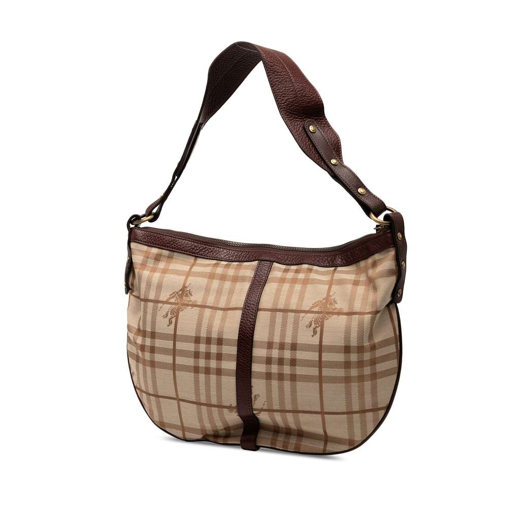 Burberry Haymarket Check Canvas Hobo - 2
