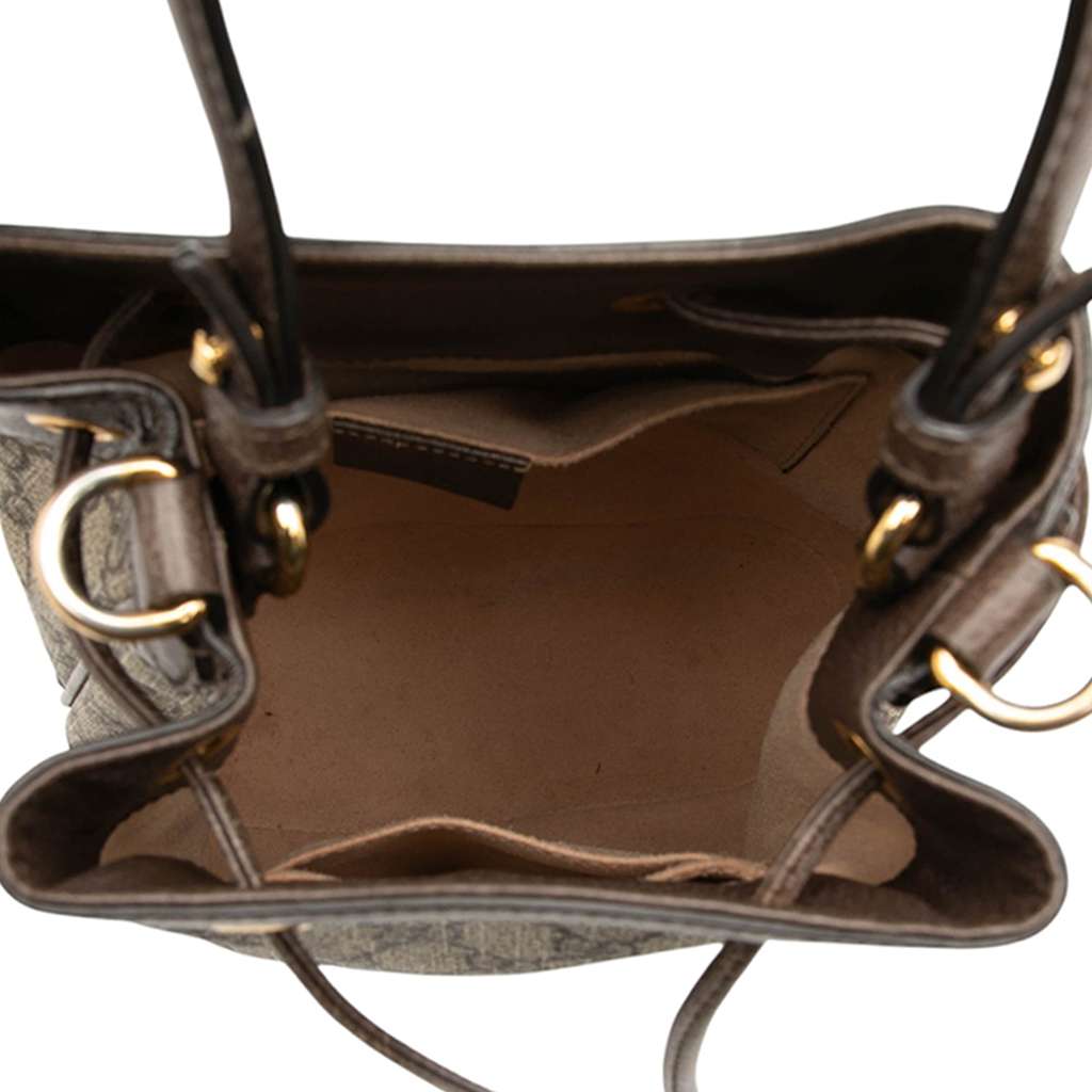 Gucci Small GG Supreme Ophidia Web Bucket Bag - 4