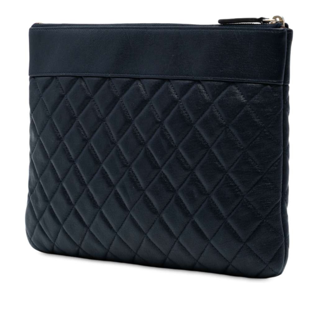 Chanel Medium Quilted Sheepskin Mademoiselle O Case Clutch - 2